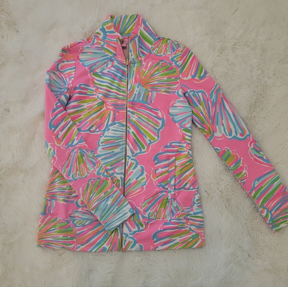Lilly Pulitzer Luxthetic Reagan Full Zip Shellabrate